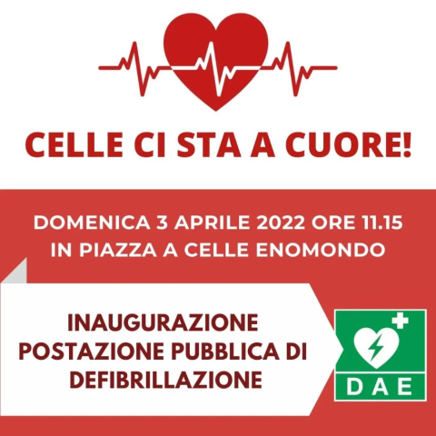 Celle Enomondo | Inaugurazione postazione pubblica di defibrillazione