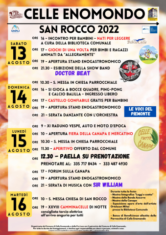 Celle Enomondo | Festa di San Rocco 2022